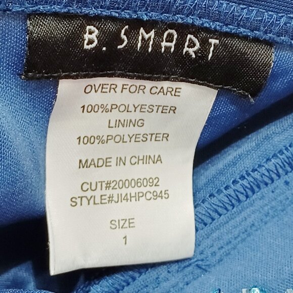 B. Smart Blue Strapless Ombre Prom Party Gala Maxi Dress Juniors Size 1 FLAW - Picture 5 of 5